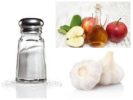 Vinegar, salt and garlic