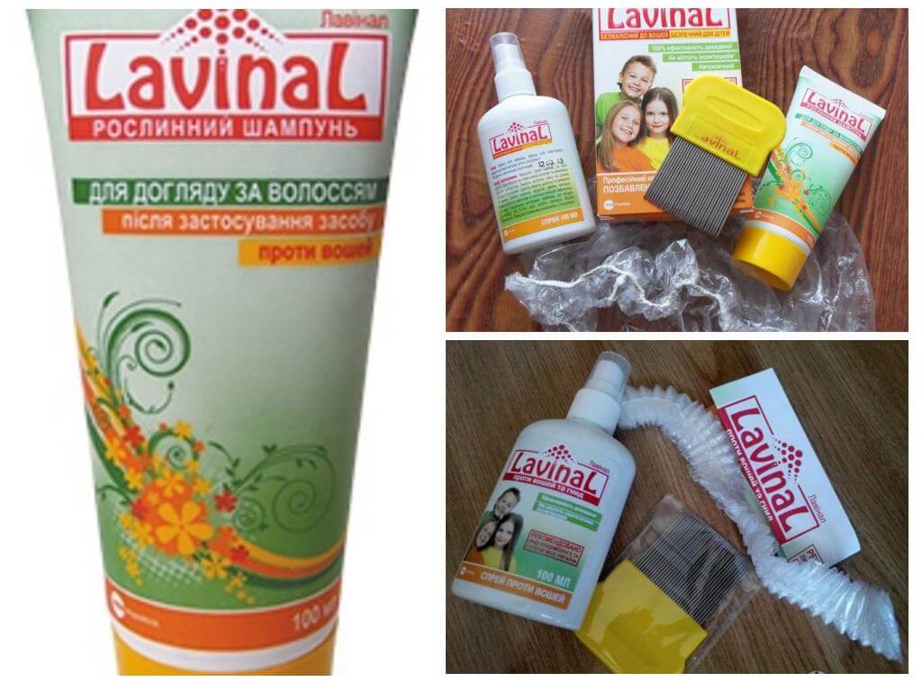Shampoo and spray Lavinal from lice and nits