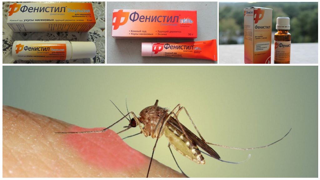 Gel Fenistil ze štípnutí komárů: pokyny, recenze a analogy